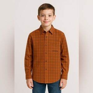 Converse Burnt Orange Checkered Shirt